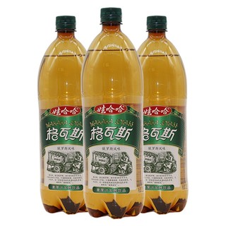 WAHAHA 娃哈哈 格瓦斯大瓶装 1.25L/530ML 俄罗斯风味饮料 麦芽汁发酵饮品  1.25L*3瓶装