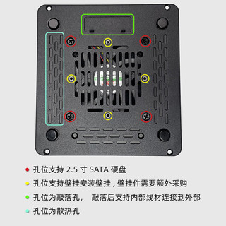 兮克 SKR-N1004软路由N100处理器mini主机小型服务器工控机2.5G网口低功耗四核四线程智能硬件准系统