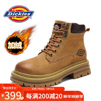 Dickies 帝客 马丁靴男冬季复古靴子男高帮作战靴男工装大黄靴 土黄加绒 42