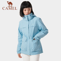 CAMEL 骆驼 冲锋衣男女款工装风三合一可拆卸防风外套 T0W170102