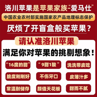 洛川苹果陕西延安红富士时令苹果水果礼盒糖心苹果生鲜脆甜整箱好吃新鲜 10斤爆卖70-80mm（净重8.5斤）