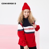 CONVERSE 匡威 儿童卫衣匡威中大童装运动休闲女童秋款短绒套头卫衣