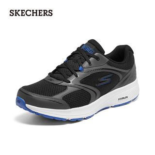 斯凯奇（Skechers）男时尚复古跑步鞋子轻便运动鞋220371 黑色/蓝色/BKBL 43.5