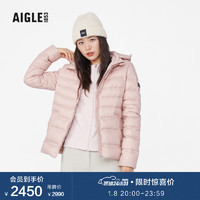 AIGLE艾高秋冬女士时尚保暖舒适防泼水轻量羽绒服鹅绒外套 檀香粉 Q4772 42