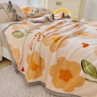 珊瑚法兰绒毛毯午睡办公室披肩薄空调盖毯牛奶绒沙发小被子床上用