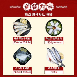 鲜京采 舟山海鲜礼盒2850g4种海鲜装 年货海鲜礼盒大礼包海鲜年货年夜