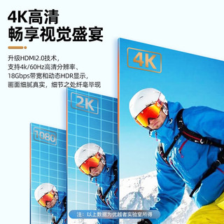 UNITEK 优越者 hdmi高清线2.0版4K60Hz工程级视频线 1.5米