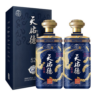 天佑德  国之德真年份G6 清香型白酒 52度 500ml*2  双瓶装