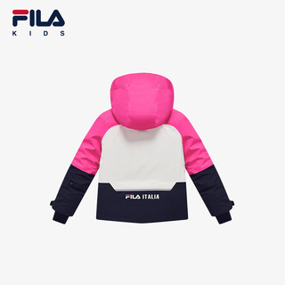 FILA【新雪丽棉】斐乐童装儿童冬中大童女童保暖滑雪服 荧光烂漫红-PC 150