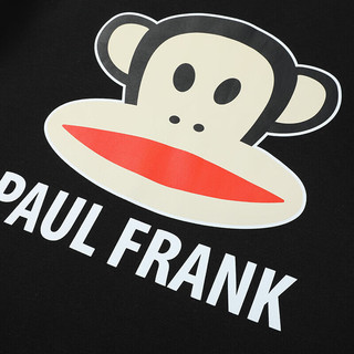 大嘴猴（PAUL FRANK）童装男童加绒中性卫衣秋冬女童中大童保暖圆领上衣 黑色 150cm 