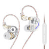 CVJ露姬双单元有线耳机震新型动单元入耳式可换线高音质游戏音乐HiFi 透白-带麦-3.5mm插头-标配