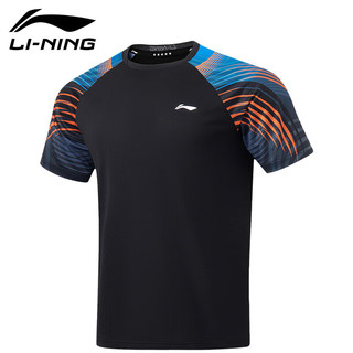 李宁（LI-NING）李宁乒乓球服男女同款专业透气速干运动服 【黑色-1】 XL