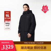 NEW BALANCE 羽绒服男款秋冬简约休闲中长款鸭绒连帽户外NPD43191 BK M 