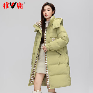 YALU 雅鹿 品牌长款羽绒服女长过膝2023韩版宽松小个子加厚冬季保暖外套