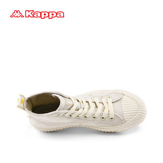 KAPPA卡帕经典帆布鞋单鞋子女鞋小白鞋厚底显高运动休闲板鞋 K0A85VS52P-133月灰色 36