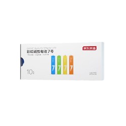 京东京造 LR03S10 彩虹碱性电池7号 1.5V 10节单色