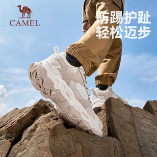 CAMEL 骆驼 户外徒步鞋舒适耐磨防滑防泼水款登山鞋 F23A693007 灰色,女 37