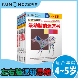 公文式教育：左右脑开发逻辑思维4-5岁（套装共5册）提升5大能力思考、逻辑、空间、辨别、挑战