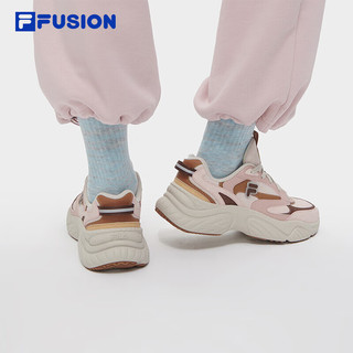 FILA FUSION 斐乐潮牌CONCH II女鞋复古潮鞋2023冬海螺鞋跑步鞋 贝壳粉/浅豆沙色-SC 39