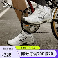 美津浓（MIZUNO）【SPEED 10S】男女运动跑步鞋  速人鞋 复古透气缓震跑鞋 42.5码 03/白/深灰