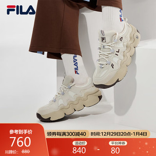 FILA 斐乐女鞋PANINI复古运动鞋2024春帕尼尼篮球鞋休闲鞋 奶白/泡沫白-GW 37.5