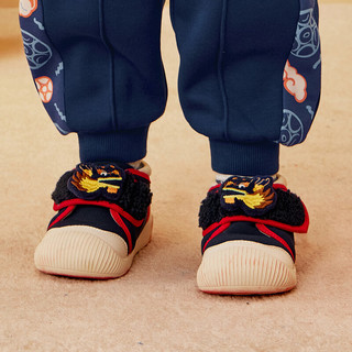 minibala【红运新年】迷你巴拉巴拉男童女童学步鞋宝宝柔软舒适时尚童鞋 蓝红色调00386 23码