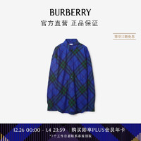 博柏利（BURBERRY）【】男装 格纹棉质衬衫80828871 骑士蓝80828871 L