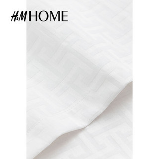 H&MHOME2023居家布艺纯色简约棉混纺桌布1186337 白色 140x240