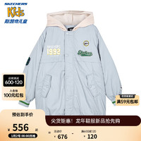 Skechers斯凯奇童装秋冬连帽儿童外套大童休闲梭织中款羽绒服L423B062 170cm