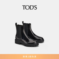TOD'S 托德斯 官方女士切尔西靴厚底增高时装靴短靴靴子 黑色 39