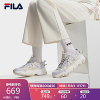 FILA 斐乐猫爪鞋复古运动鞋女2024春休闲鞋老爹鞋 丁香灰紫/藕灰-LV 39