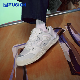 FILA FUSION斐乐潮牌男鞋KICK DX专业滑板鞋2024春时尚运动鞋 消逝蓝/雪白-BS 39