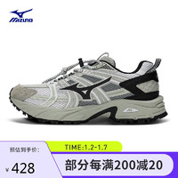 美津浓（MIZUNO）男女复古老爹鞋 休闲跑步越野运动鞋【FIYI TL】 36码 04/草绿/北极灰/黑