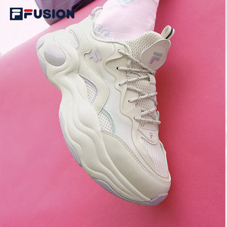 FILA FUSION斐乐潮牌老爹鞋女鞋运动鞋休闲鞋厚底BUBBLE 古白色/微白-L-AW 36