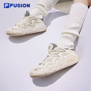 FILA FUSION斐乐潮牌女鞋篮球鞋2023冬融裂鞋 草纸白色/印第安白-PA（补货） 38码