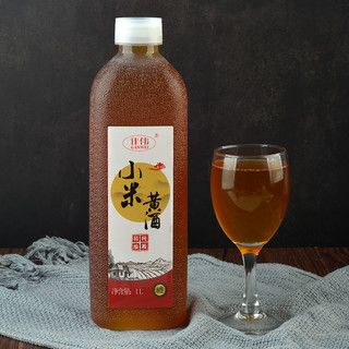 甘伟 小米黄酒阿胶糕小米黄酒12度纯粮酿造1L 1瓶装（三年陈酿）