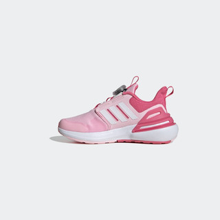 adidas RAPIDASPORT旋转按钮跑步鞋女小童儿童阿迪达斯轻运动 浅粉色/深粉色/白色 28(165mm)