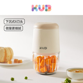 KUB 可优比 辅食机蒸煮搅拌一体多功能米糊研磨器新一代辅食机-米月白-单杯单刀