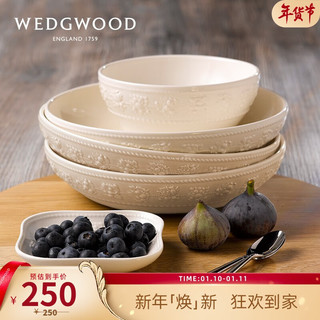 WEDGWOOD 威基伍德欢愉假日碗家用陶瓷碗单个瓷碗米饭碗中式餐碗 欢愉假日象牙白22厘米碗