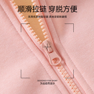 回力童装女童加绒套装冬季儿童黑色运动衣服时尚女孩大童休闲冬装 【加绒款】冰粉色 130cm