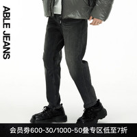 ABLE JEANS【立体锥形裤深色厚款】冬男装百搭锥形复古牛仔裤男 陨石灰/厚款:3527013069A2 30/32