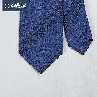 金利来男士精致提花宽条纹商务休闲色织领带男正装 宝蓝-85K2 000 