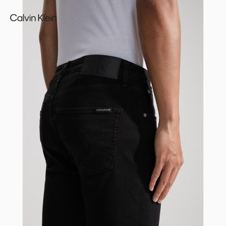 Calvin Klein  Jeans春秋男士简约休闲黑色水洗楔形版微弹锥形牛仔裤J319754 1AP-牛仔黑 28