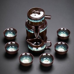 瓷牌茗茶具 陶瓷自动茶具套装泡茶神器功夫建盏小茶杯家用客厅会客懒人冲茶器