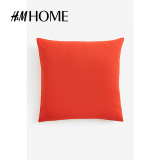 H&M HOME家居用品靠垫套柔软卧室棉质帆布床头靠垫套1043565 橙色 50X50cm