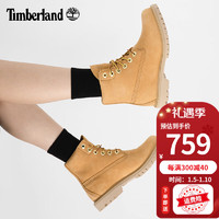 Timberland添柏岚马丁靴女鞋秋冬户外休闲鞋耐磨防水牛皮踢不烂大黄靴A245E A245E231/小麦色 36码