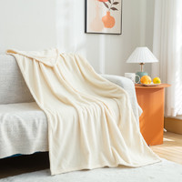 88VIP：唐俏 毛毯盖毯冬季加厚办公室午睡毯空调毯宝宝珊瑚绒法兰绒毯100*150