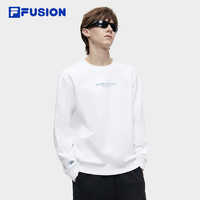 FILA FUSION斐乐潮牌男子套头卫衣2024春季时尚棉质针织上衣 标准白-WT 165/88A/S