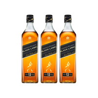 尊尼获加 12年黑牌 调和苏格兰威士忌 40%vol 三瓶装1L*3