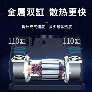 RLEAO 雷傲 车载充气泵双缸高压大功率汽车用家用两用220v轮胎小型打气筒加气